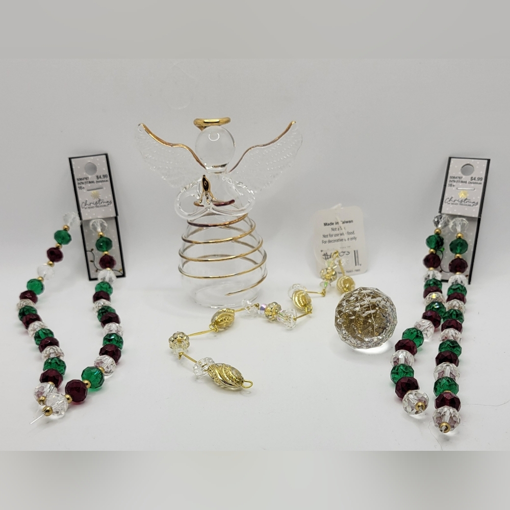 Angel Handmade With Real Gold Accents 3 Sets of Beads - NWT
